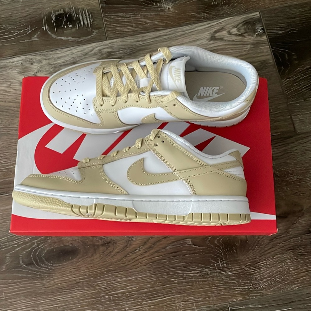 BRAND NEW Nike Dunk Low Retro BTTYS Team Gold. Mens size 6.5 Women’s size 8